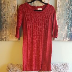 Pink Rose Sweater dress